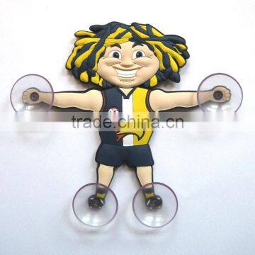 3D plastic figurine suction cup