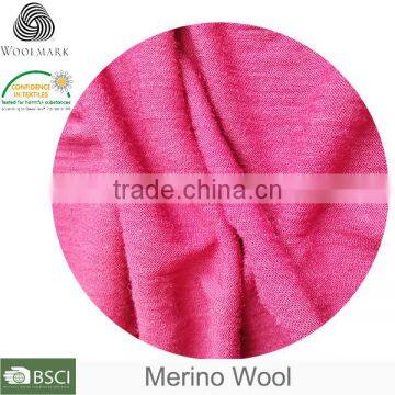 Customized jersey fabric wholesale 100% merino wool knit fabric