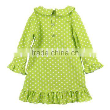 New Style 2017 Festival Girl Boutique Clothing Doll Collar Ball&polka Dot Lovely Girl Dresses