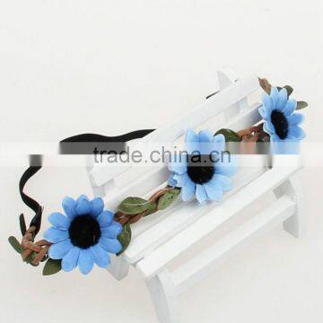 Wedding Flower Elastic Headband ,Bridal Hair Wreath Hair Accessory photo-5