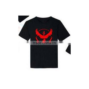 2016 Walson Hot TEAM MYSTIC. POKEMON GO. BLACK T-Shirt Top. vs Valor Instinct. Anime TShirt photo-3