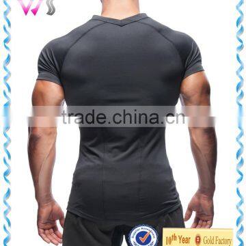 2016 Hot Sale Mens Short Sleeve Sports T-shirts Muscle Man Sports Slim Fit T-shirt