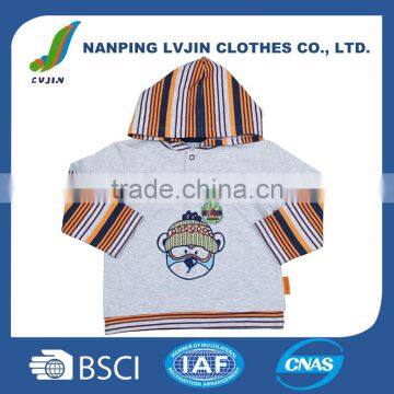 Baby Boys Hooded Long Sleeve T-Shirt 100% Cotton Printed Baby Clothing Cartoon Kids T-shirt