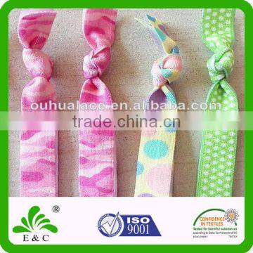 custom printed hair elastic by Oeko-Tex100 factory hair by the bundle