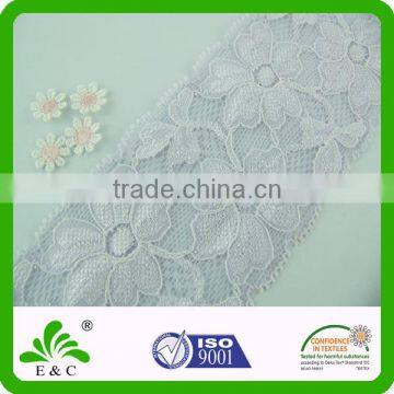 Chinese Supplier Classical Style Elegant Light Purple Crochet Elastic Lace