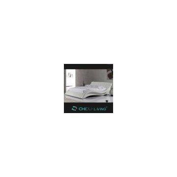 italian leather bed frame, synthetic leather bed, modern european leather bed
