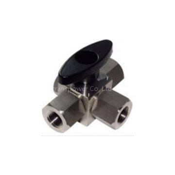 Alco Multi-Port Gauge Valves \'T\' - Ported 3 way Ball Valve 6,000psi (414bar)