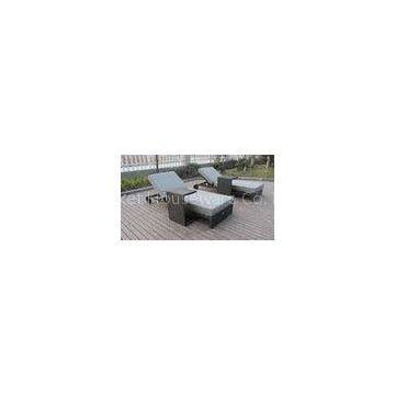 Luxury Grey Outdoor Rattan Daybed For Garden / Patio / Beach