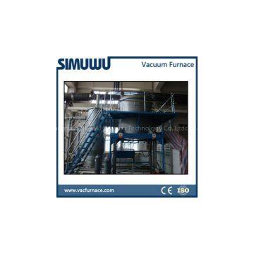 Vacuum bottom loading induction furnace