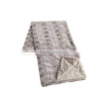 High Quality Custom Color PV Plush Plaid /Throw Blanket