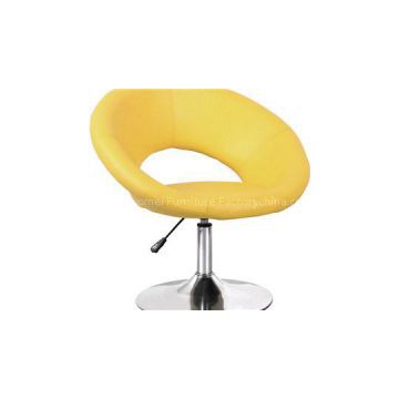 Yellow Leather Bar Chair