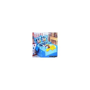 100% Cotton Child Cute Cartoon Bedding set/Coverlets/Bed Sheet/ Bedspread/Duvet Cover(4 pieces)