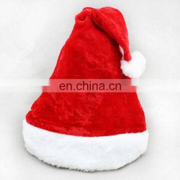 Velvet Red And White Christmas Party Santa Hat