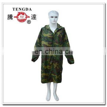 woodland camo polyester rainwear for hunting