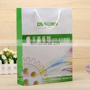 40*20*7 color printing gift bag white paper shopping bag for promotion