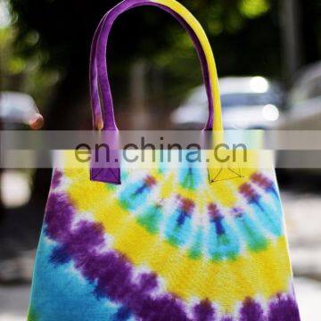 Indian 2017 Beautiful Tie Dye Women Handbags Mandala Shopping Shoulder Carry Bag Tote Purse Large Size