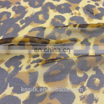 Hot sale leopard print silk chiffon fabric