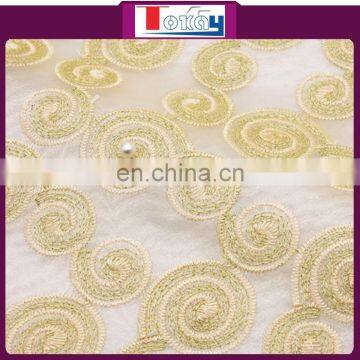 2015 latest embroidered silk organza fabric