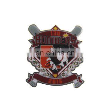 high quality cheap custom metal printed enamel baseball pin