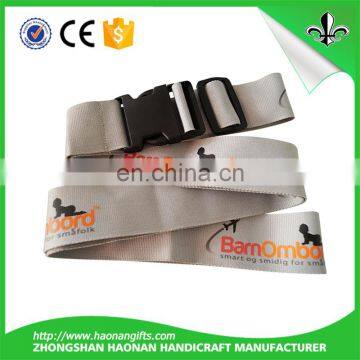 High quality seat belt custom made embroidered luggage strap