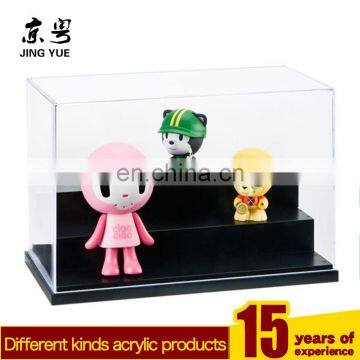 Fashion square transparent pmma plexiglass acryilc toy display box case