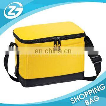 Thermal Material Zip Top Rectangular Insulating Effect Beer Can Polyester Cooler Bag