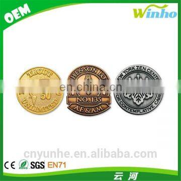 Winho antique die struck hat pin