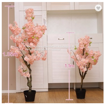 decorative artificial flower bonsai artificial cherry blossom tree