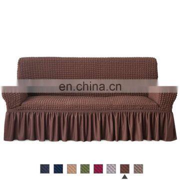 Slipcover easy fitted sofa couch cover universal stretchable furniture protector with skirt