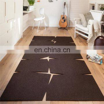 Rectangle Contemporary Geometric Felt Area Rug,floor Covering, Modern Design Felt Carpet photo-2