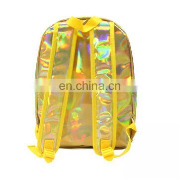 Shiny Backpack Laser Leather School Bag Rainbow Daypack For Girl