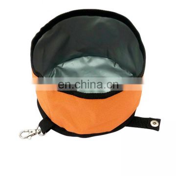 Designer Pet Food Storage Bag Collapsible Dog Cats Bowl For Outdoor Travel