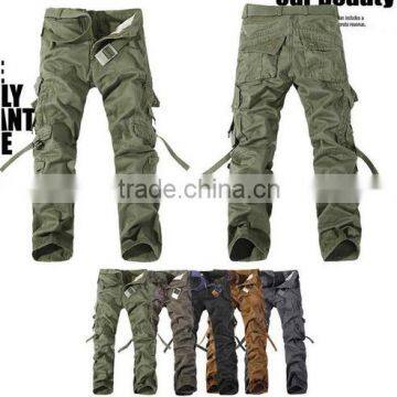 instyles sport army training cotton blending mid-rise men's cargo pants without belt                        
                                                Quality Choice