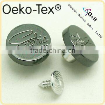 hang plating gun metal jeans tack buttons