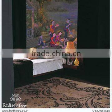Thai Textile Pattern Wallpaper