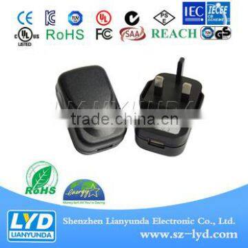 US Plug CE FCC BS SAA RoHS 5V2A Micro USB Wall Mounted Power Adapter photo-2