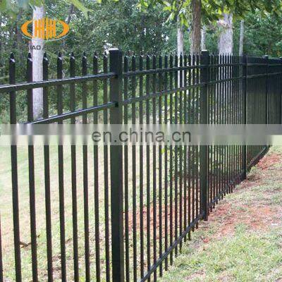 Decorative steel picket metal fence panels