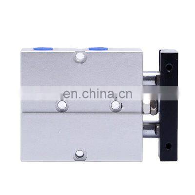 Double Shaft Two Rod Guide Series Linear Motion High Precision Biaxial Adjustable Thread Interface Pneumatic Dual Cylinder