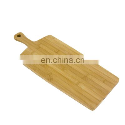 Natural Bamboo Rectangular Kitchen Cutting Board with Handle