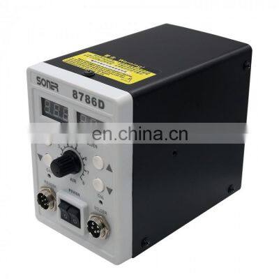 220V SONER-8786D 2 In 1 Dual Display SMD Hot Air Rework Soldering Station photo-2