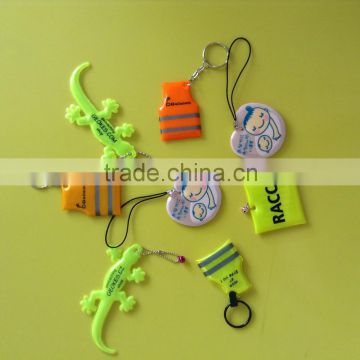 2015 keychain refelctively,customized key reflector,led reflective keychain