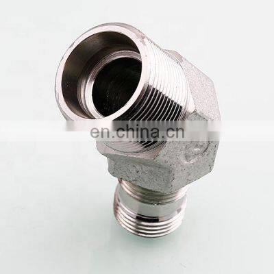 Professional Swivel Adjustable Lock Nut 45 Elbow Hydraulic Hose Pipe Joint Fitting