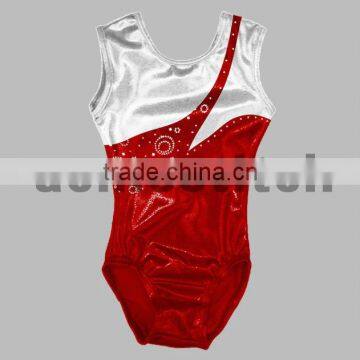 Popular rhinestone gymnastic leotard .Bling Bling Leotard