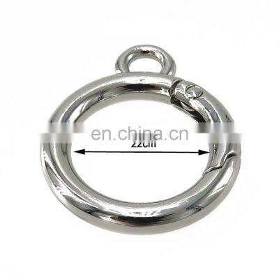 Zinc Alloy O Ring Round Carabiner With Logo Metal Carabiner Key Chain Round Snap Hooks O Ring Carabiner photo-3