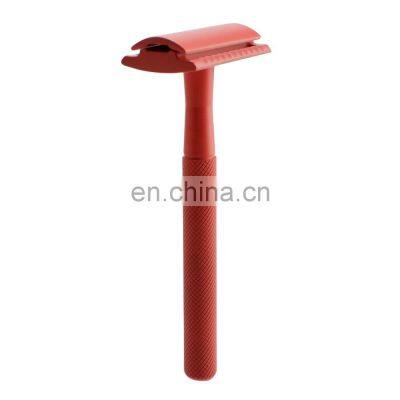 New Product Reusable Double Edge Red Safety Metal Shaving Razor