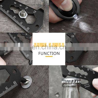 Multi-function Tool Card Camping Combination Tool Belt Light Blackened Stainless Steel Card Outdoor EDC Mini Tool photo-4