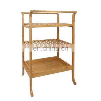 3 Tires Kitchen Furniture Bamboo Kitchen Food Cart Serving Cart