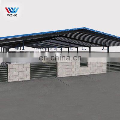 Australian WZH prefabricated steel structure closed type poultry farm house cow sheds for sale