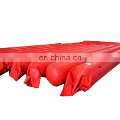 Reusable inflatable Cylindrical flood defence control barrier bags for embankment protection