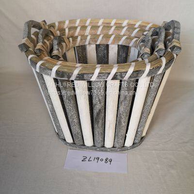 Wicker Storage Factory Hot Sale Factory Supplie Wood Chip Storage Basket